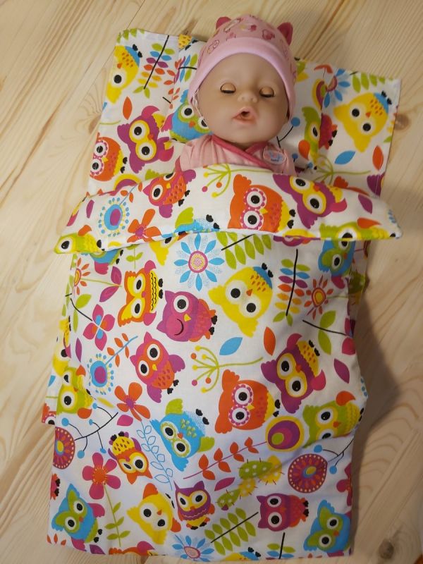 Кукольное постельное белье для Baby Born "Совушки"